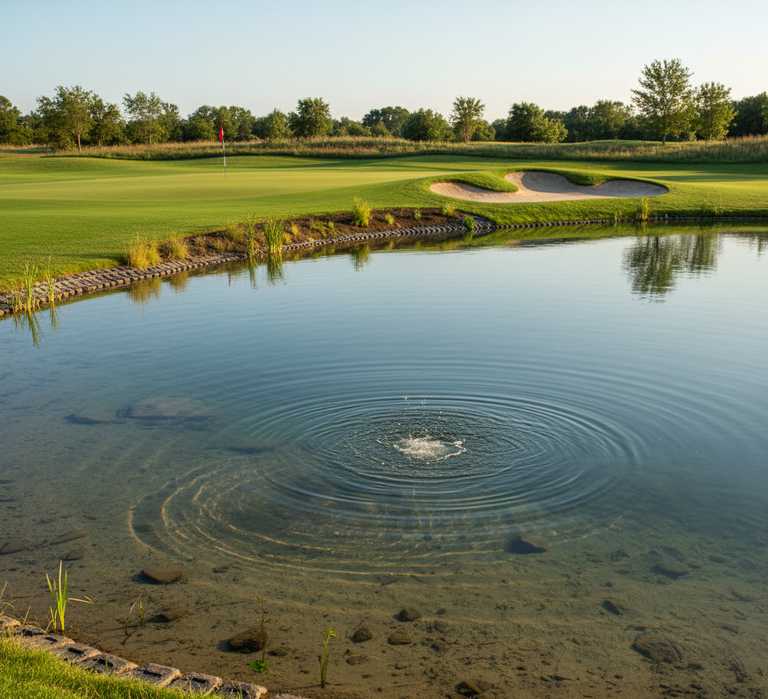 Golf Course Lake Dredging team at work